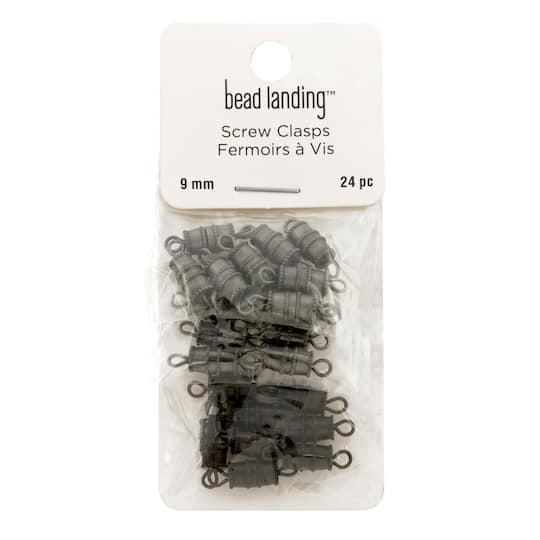 12 Packs: 24 ct. (288 total) Mixed 9mm Metal Screw Clasps by Bead Landing™